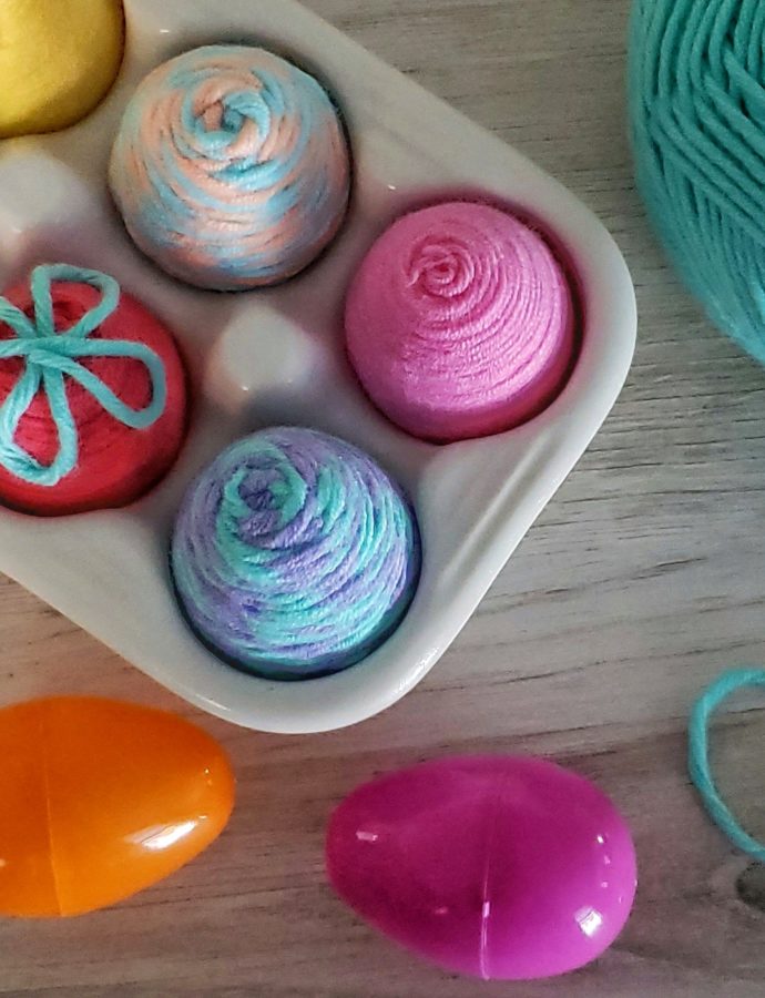 Yarn-Wrapped Easter Eggs