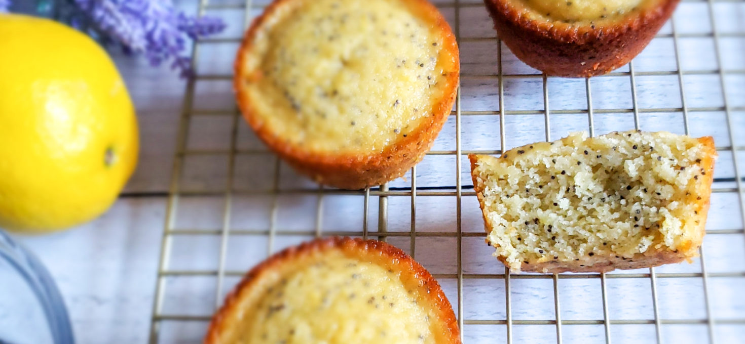 Honey Lemon Lavender Poppy Seed Muffins