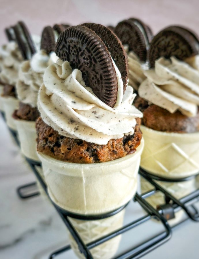 Cookies & Cream Cupcake Cones