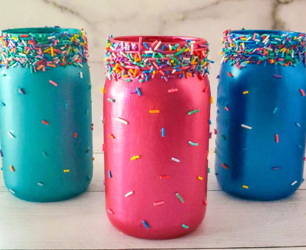 Sprinkle Mason Jar Birthday Candle Holders