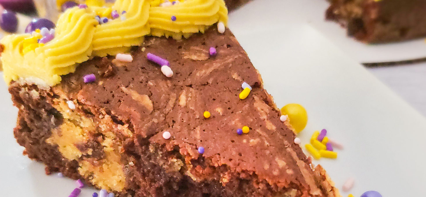 Tangled Brownie-Blondie Cake